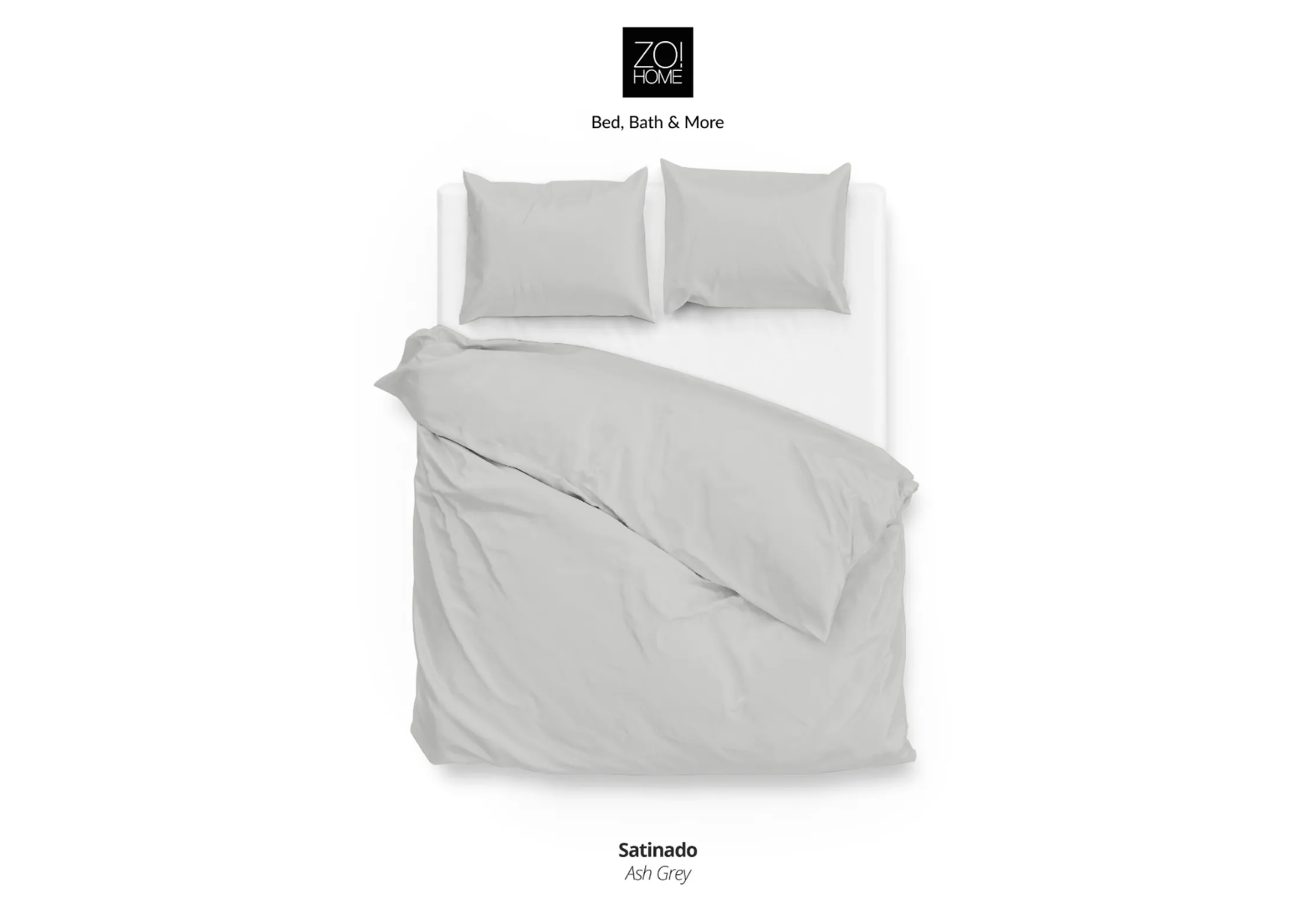 Zo!Home Satinado Dekbedovertrek Silver Grey