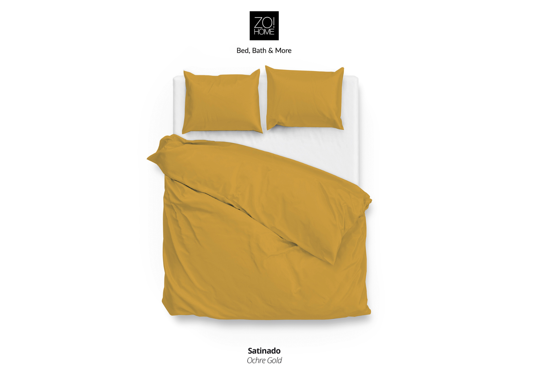 Zo!Home Satinado Dekbedovertrek Ochre Gold