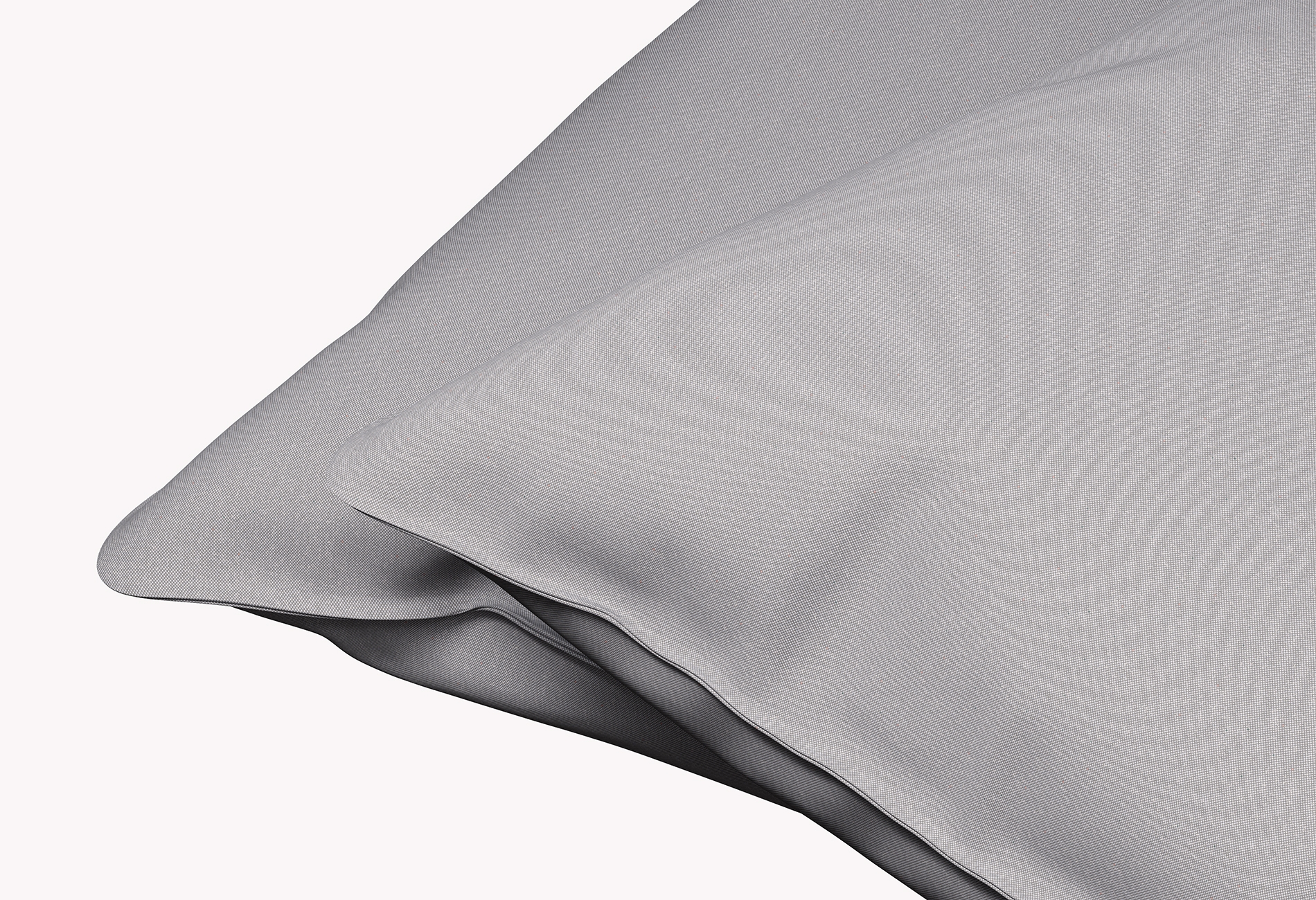 Dixxius Kussenslopen Excellent Percale Katoen Light Grey (set van 2)