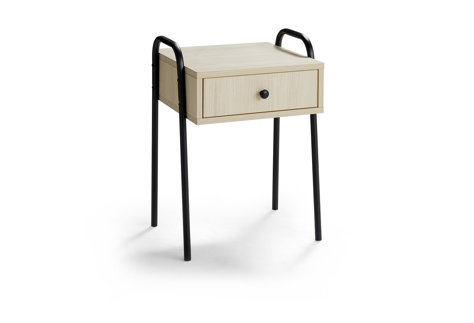 Nachtkast Slide Wit/Zwart