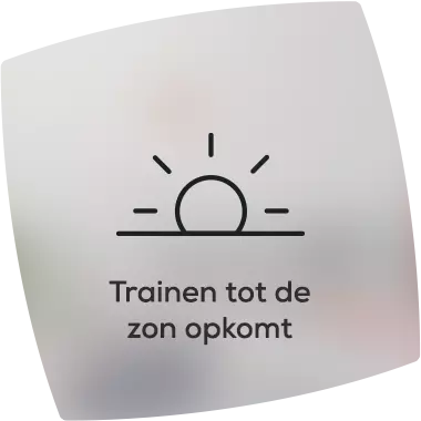 Trainen tot de zon op komt