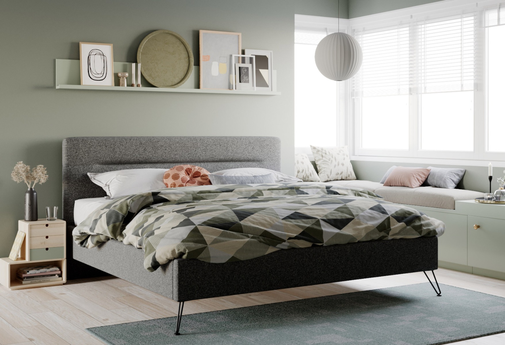 Gestoffeerd Bedframe Online-Only Dream Comet